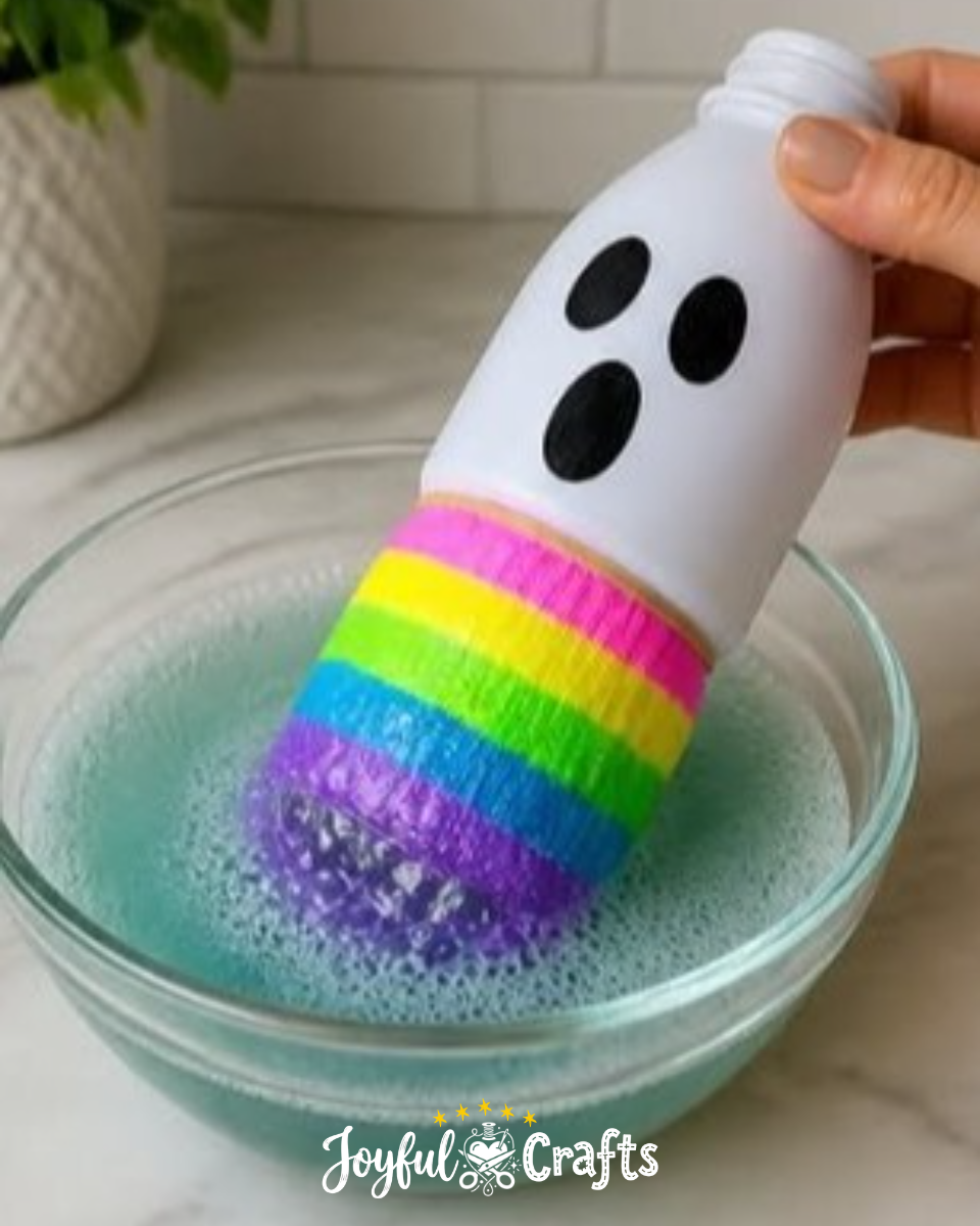 Rainbow Ghost-Themed STEM Activity for Kids