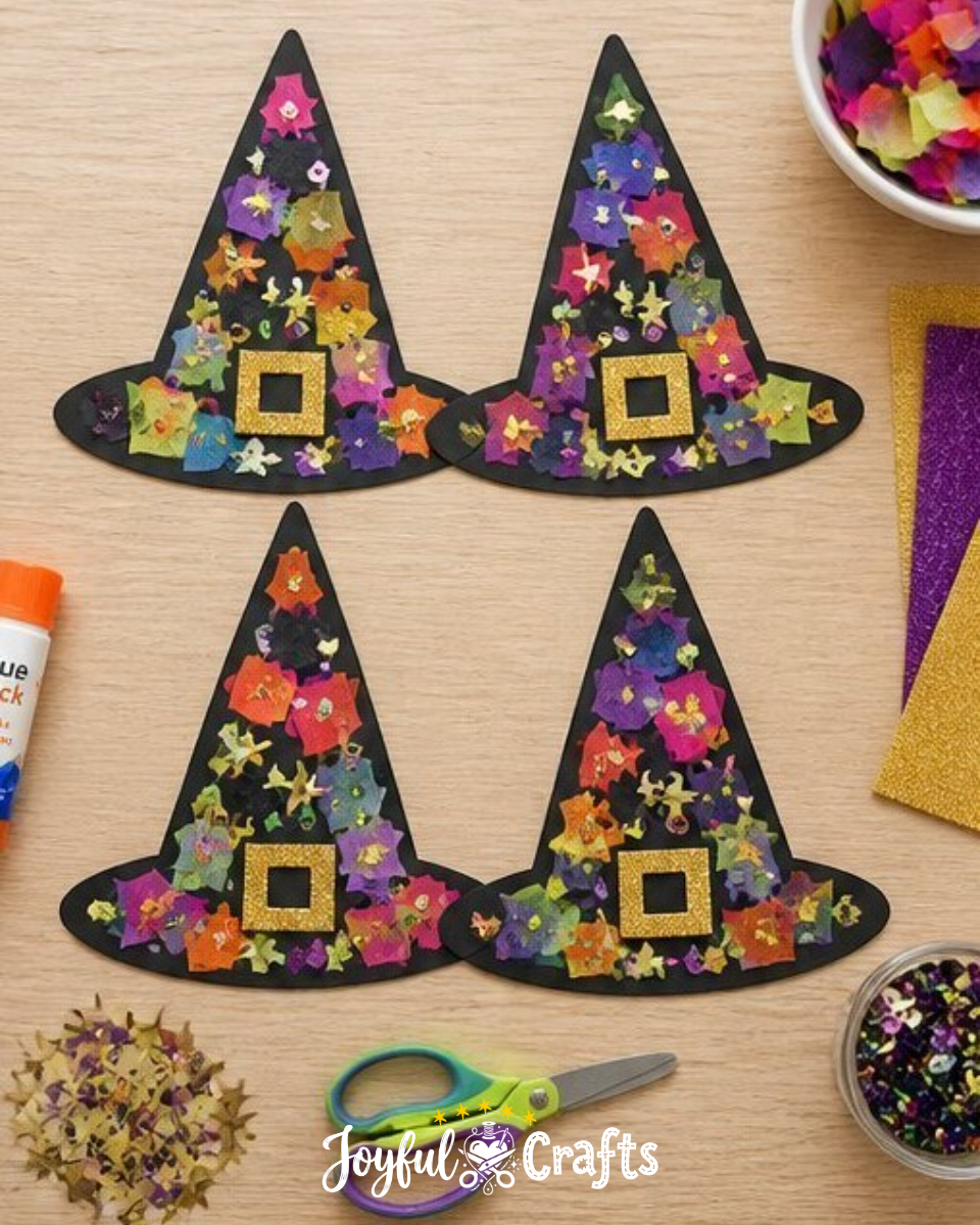 Witch Hat Collage Craft for Kids
