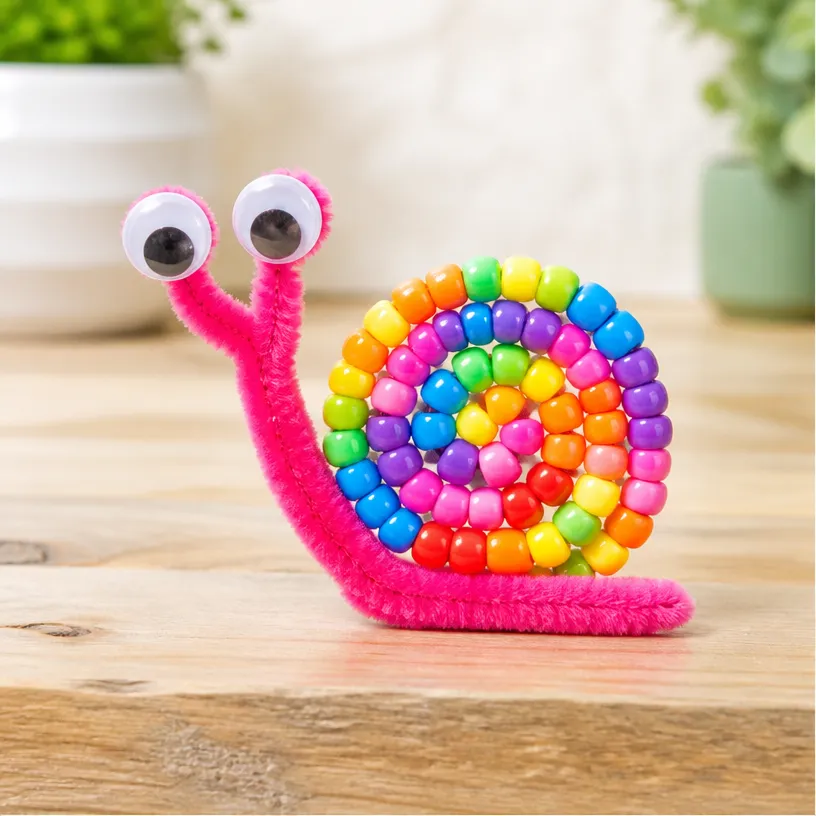 DIY Beaded Pipe Cleaner Snail Craft for Kids