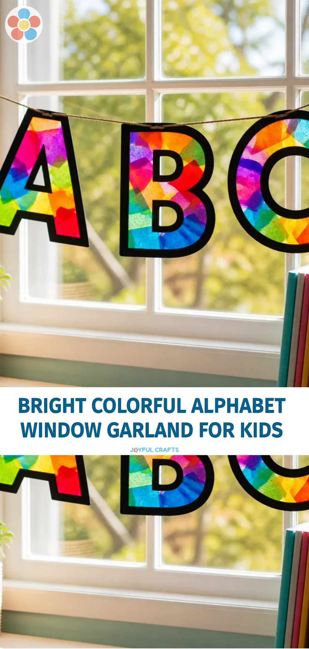 Bright Colorful Alphabet Window Garland for Kids