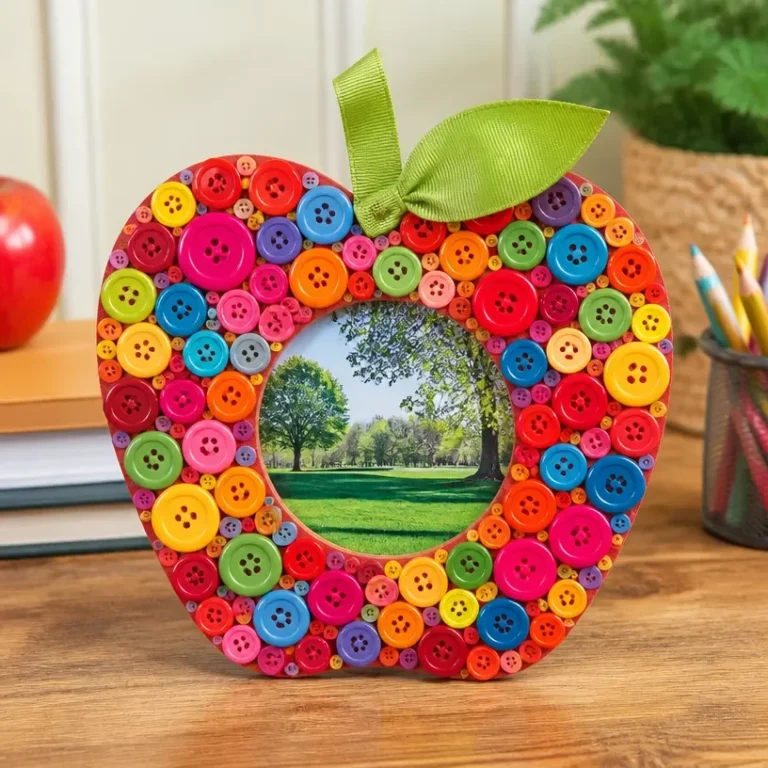 Colorful apple-themed classroom frame designed for teachers.