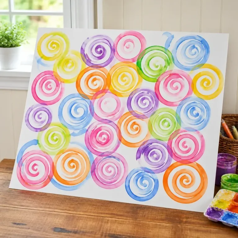 Kids enjoying DIY pinwheel painting with water balloons activity