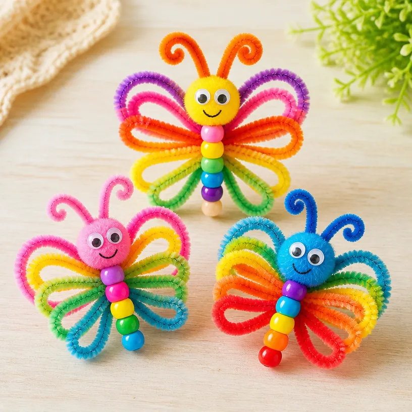 DIY Pipe Cleaner Butterflies: Easy Colorful Craft Tutorial