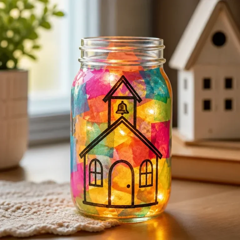 Glowing holographic lantern perfect for schoolhouse decor