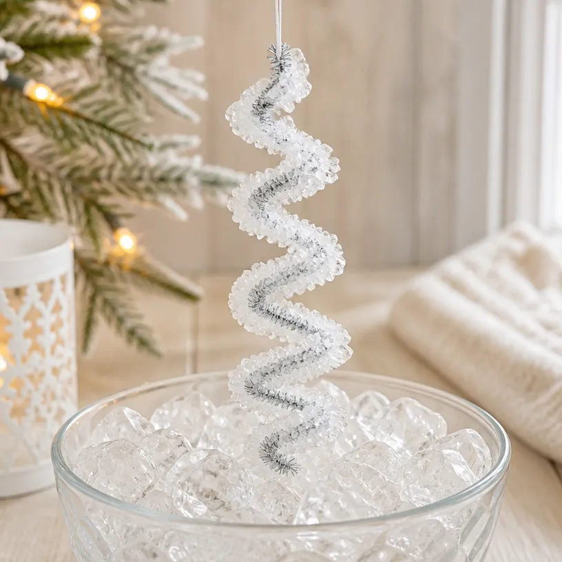 Glittering Crystal Icicle for Winter Decor