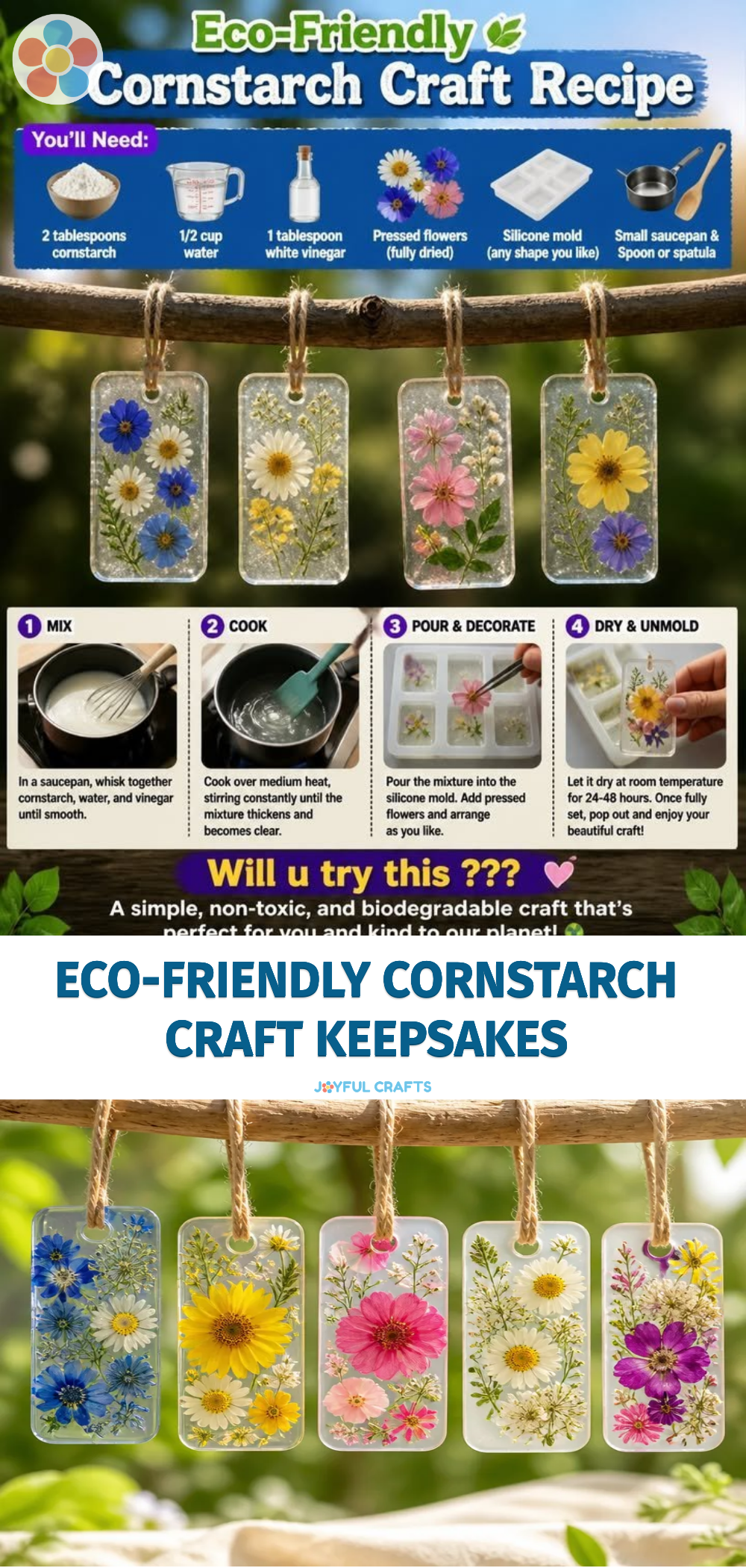 Eco-Friendly Cornstarch Craft Keepsakes